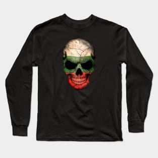 Bulgarian Flag Skull Long Sleeve T-Shirt